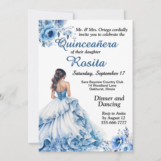 キンセアニェラカラフル招待 招待状 (正面)