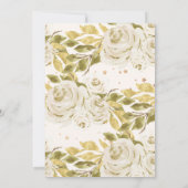 キンセアニェラクインズウォーターカラー蝶アイボリー 招待状 (裏面)