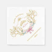 キンセアニェラクラシークラウンヴィンテージフレームカスタム スタンダードカクテルナプキン (正面)