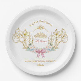 キンセアニェラクラシークラウンヴィンテージフレームカスタム ペーパープレート