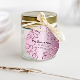 キンセアニェラグリッターピンクメタリック15誕生日 フェイバータグ