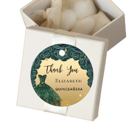 キンセアニェラグリーン金ゴールドドレスありがとう フェイバータグ