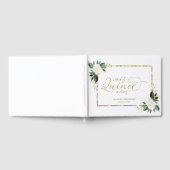 キンセアニェラゲストブックゴールドフォイルホワイトフローラ ゲストブック (全面)