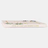 キンセアニェラゲストブックピンク赤面ゴールドフォイルフローラ ゲストブック (背)