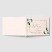 キンセアニェラゲストブックピンク赤面ゴールドフォイルフローラ ゲストブック (全面)