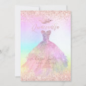 キンセアニェラコットンキャンディバラ金ゴールドプリンセスクラウン 招待状 (正面)