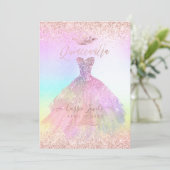 キンセアニェラコットンキャンディバラ金ゴールドプリンセスクラウン 招待状 (スタンド正面)