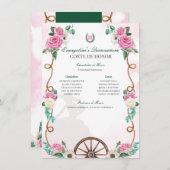 キンセアニェラコルテドゥオナーピンクローズエメラルドグリーン エンクロージャーカード (正面/裏面)