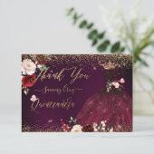 キンセアニェラサンキューブルゴーニュグリッターガウン サンキューカード