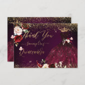 キンセアニェラサンキューブルゴーニュグリッターガウン サンキューカード