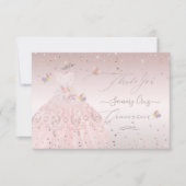 キンセアニェラサンキュー赤面グリッターガウン投資 招待状 (正面)