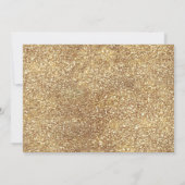 キンセアニェラシック金ゴールドドレスグリッターホワイトパーティーイン 招待状 (裏面)