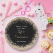 キンセアニェラシャンパンフェイクグリッター ペーパープレート (パーティー)