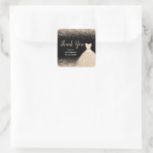 キンセアニェラシャンパンホワイトドレスフェイクグリッター スクエアシール (バッグ)