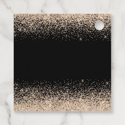 キンセアニェラシャンパンホワイトドレスフェイクグリッター フェイバータグ (裏面)