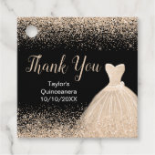 キンセアニェラシャンパンホワイトドレスフェイクグリッター フェイバータグ (正面)