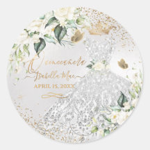 キンセアニェラシルバーガウン金ゴールドグリッタークリームバラC