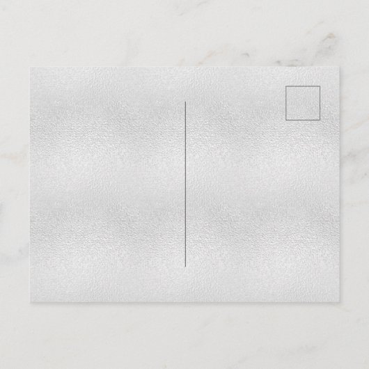 キンセアニェラシルバーグリッターグラマラス インビテーションポストカード (裏面)