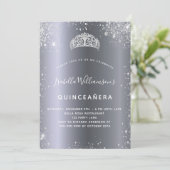 キンセアニェラシルバーグリッターティアラクラウン 招待状 (スタンド正面)