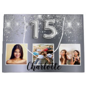 キンセアニェラシルバーグリッター写真名 ラージペーパーバッグ (正面)