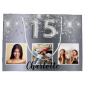 キンセアニェラシルバーグリッター写真名 ラージペーパーバッグ (裏面)