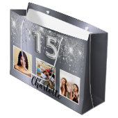 キンセアニェラシルバーグリッター写真名 ラージペーパーバッグ (正面アングル)