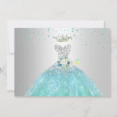 キンセアニェラシルバーターコイズキンセアニェラドレス 招待状 (裏面)