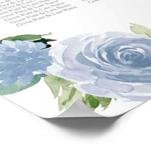 キンセアニェラシルバーティアラブルーフローラ座席表 ポスター (角)