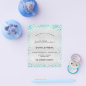 キンセアニェラシルバーティール（緑がかった色）グリッター予算 チラシ (シングル)