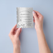 キンセアニェラシルバードレスグリッター予算の招待 チラシ (手)