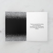 キンセアニェラシルバードレスフェイクグリッター サンキューカード (内部)