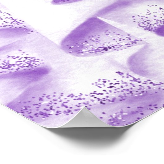 キンセアニェラシルバーパープルグリッタードレスウェルカム ポスター (角)