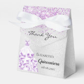 キンセアニェラシルバーパープルグリッタードレ感謝していス・ユー フェイバーボックス (正面サイド)