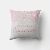 キンセアニェラシルバーピンクグリッター名 クッション (裏面)