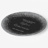 キンセアニェラシルバーフェイクグリッター ペーパープレート (アングル)