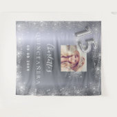 キンセアニェラシルバーフォトグリッターへようこそ タペストリー (正面(横))