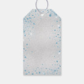 キンセアニェラシルバーブルーグリッターバルーン感謝していユーザ ギフトタグ (裏面)