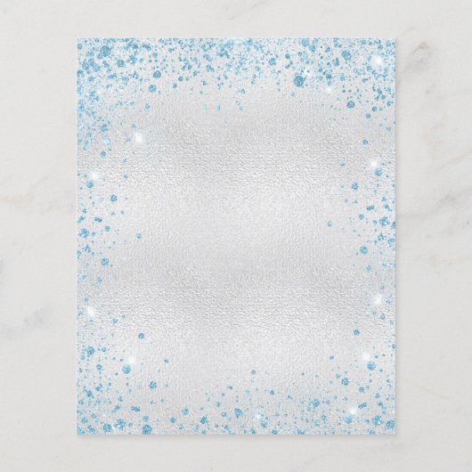 キンセアニェラシルバーブルーグリッター予算の招待 チラシ (裏面)