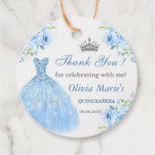 キンセアニェラシルバーブルーフローラガウン フェイバータグ (正面)