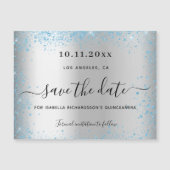 キンセアニェラシルバーブルー日付のマグネットカードを保存 (正面)