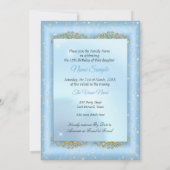 キンセアニェラシンデレラブルー童話馬車 招待状 (裏面)