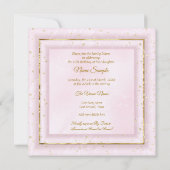 キンセアニェラシンデレラ赤面ピンクキャリッジ2 招待状 (裏面)