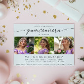 キンセアニェラシンプル誕生日パーティー3フォトコラージュ 招待状