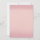 キンセアニェラスウィート15誕生日ピンクグリッター写真 招待状 (裏面)