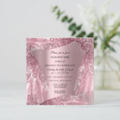 キンセアニェラスウィート16th15誕生日ピンクドレス 招待状 (スタンド正面)