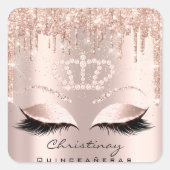 キンセアニェラスクラウン16th 15ブライダルバラグリッター スクエアシール (正面)