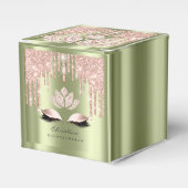 キンセアニェラススイート16ブライダルバラミントグリーン フェイバーボックス (正面サイド)