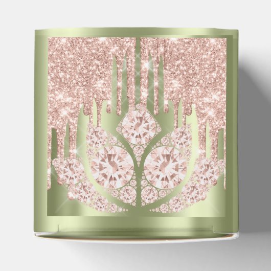 キンセアニェラススイート16ブライダルバラミントグリーン フェイバーボックス (上部)