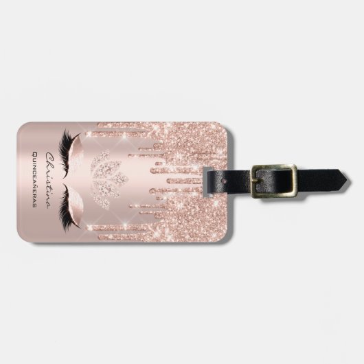 キンセアニェラススウィート16ブライダルスパークリディアモードドリップ ラゲッジタグ (正面横)