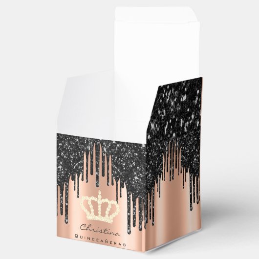 キンセアニェラススウィート16ブライダルバラブ王室のラック フェイバーボックス (オープン)